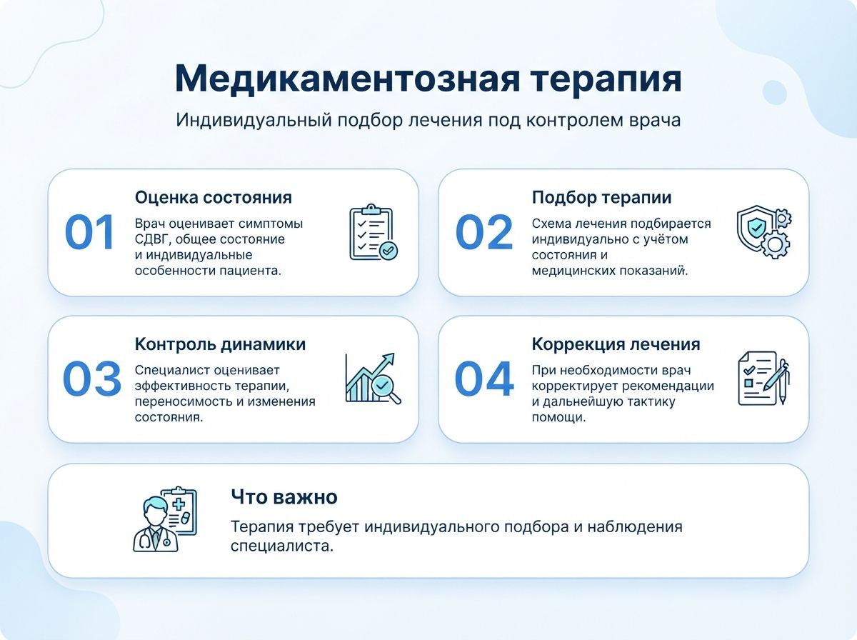 Лечение СДВГ в Мирнограде у детей и взрослыхинфографика
